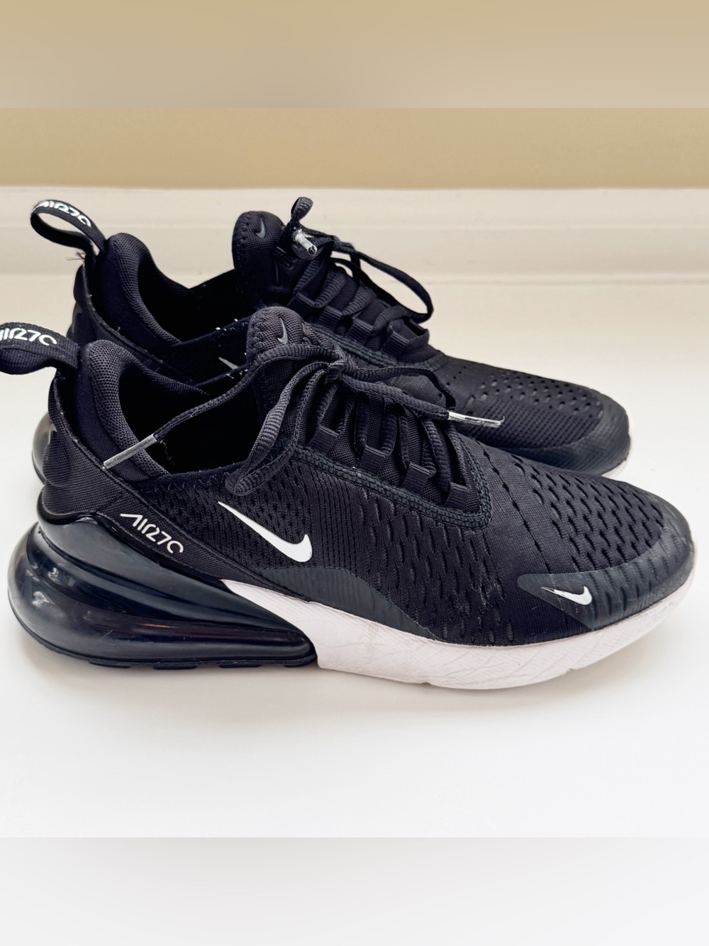 Nike Black & White Air Max 270 Athletic Sneakers